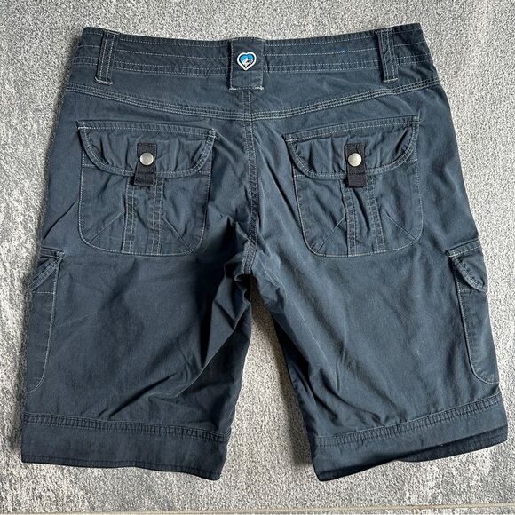 EUC Kuhl Black Free Range Long Shorts 11” inseam UPF 50 Cargo Pockets Size 2 - Picture 6 of 14